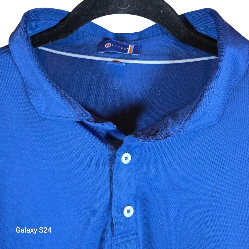 Stitch Golf Mens‎ Royal Blue Short Sleeve Polo Shirt XXL